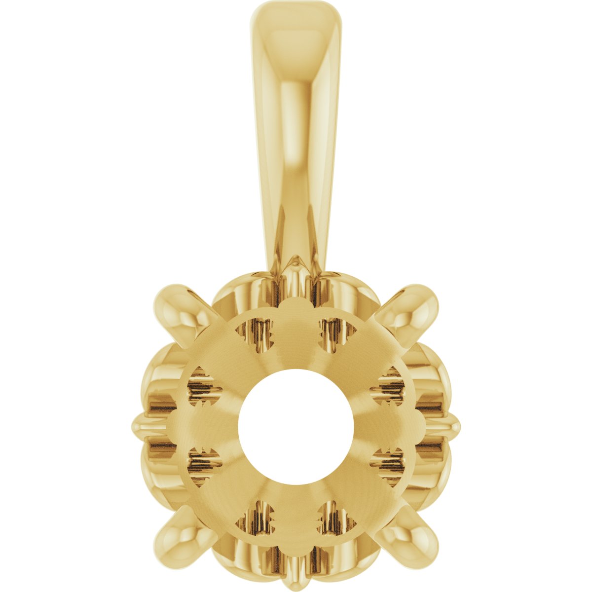 Round 4-Prong Fleur-de-lis Pendant