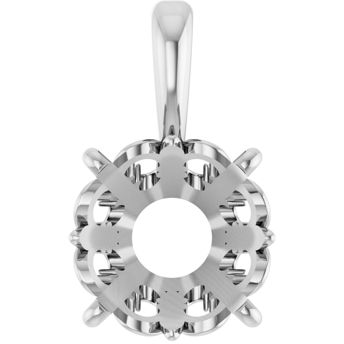 Round 4-Prong Fleur-de-lis Pendant