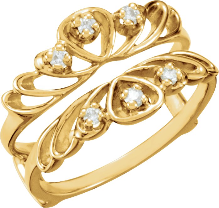 14K Yellow .125 CTW Diamond Ring Guard Ref 285467