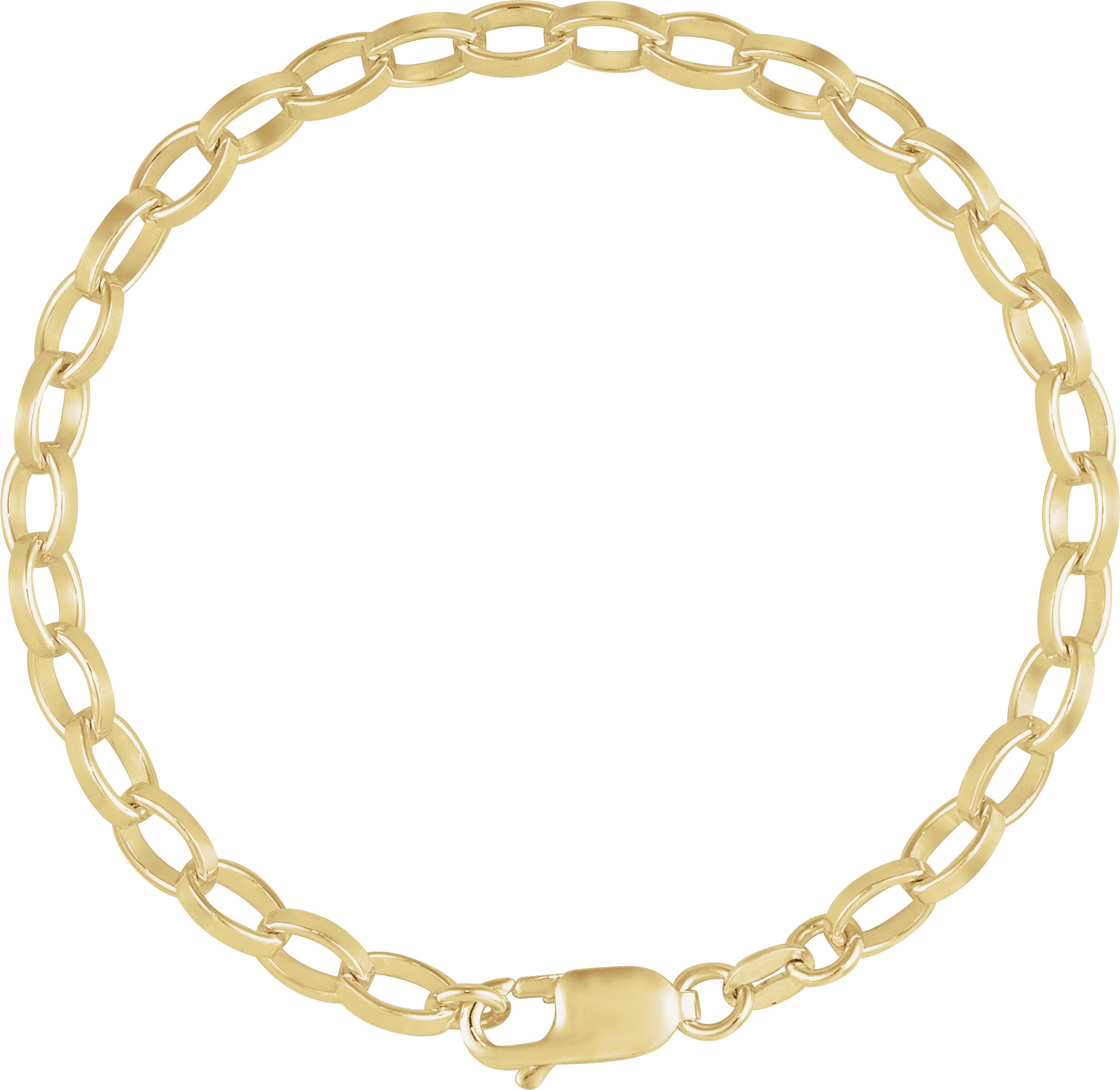 14K Yellow Gold-Filled 5 mm Rolo 7 Chain