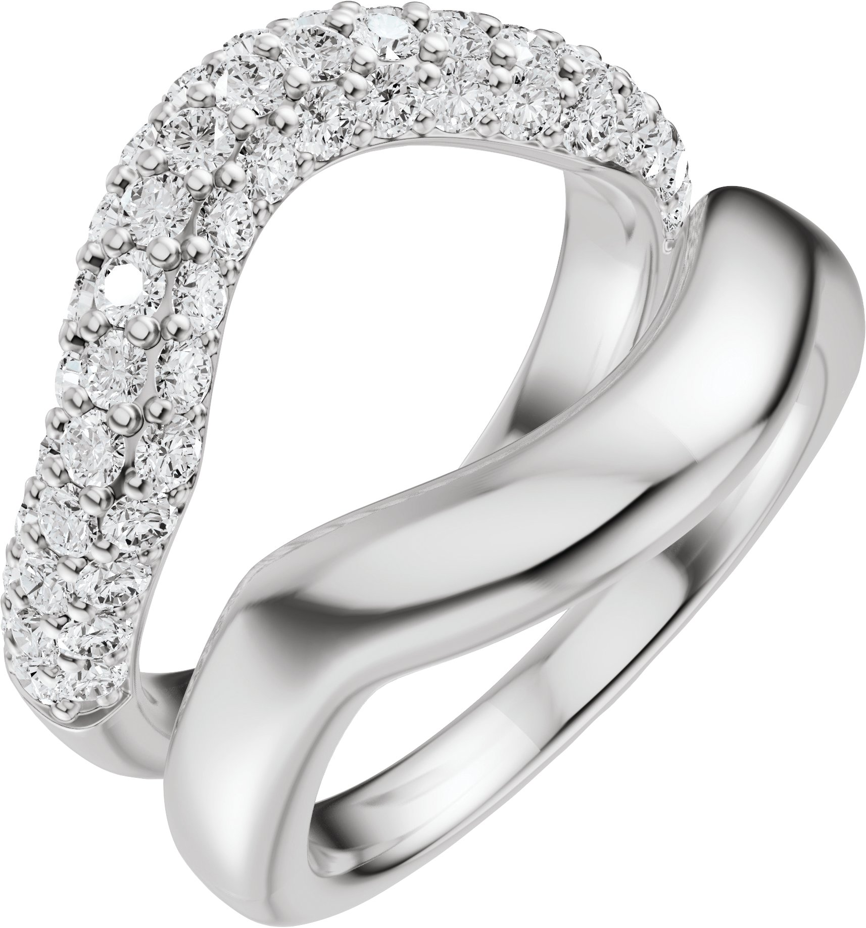 Pave'-Style Accented Ring Guard
