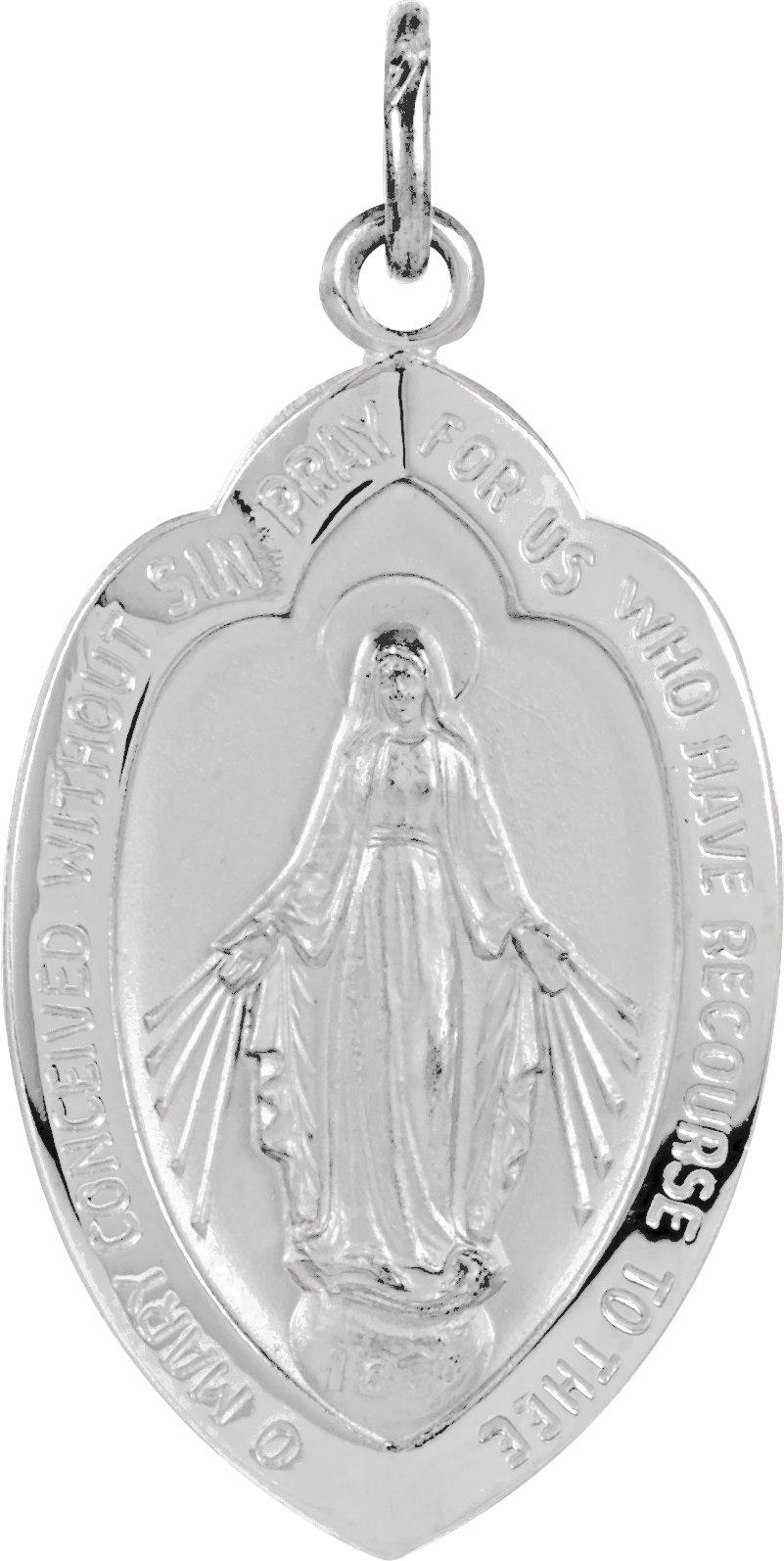 Oval Miraculous Medal Necklace or Pendant