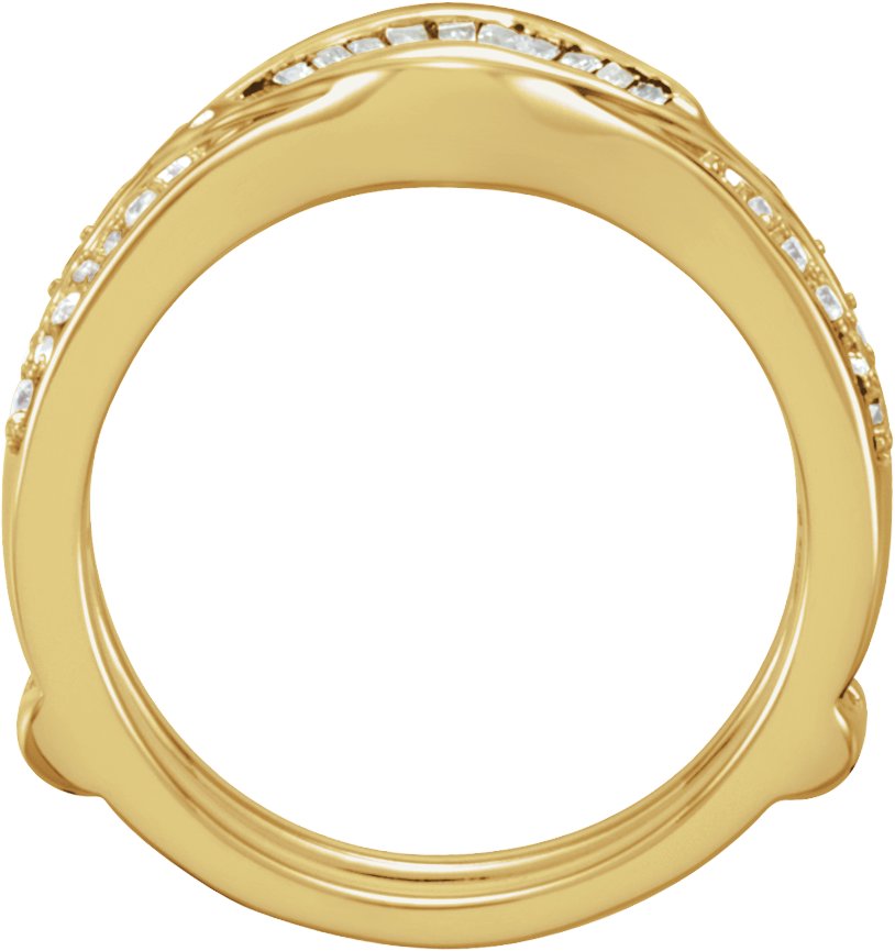 Alternative view of 1/2 CTW Natural Diamond Ring Guard – 14K Yellow Gold