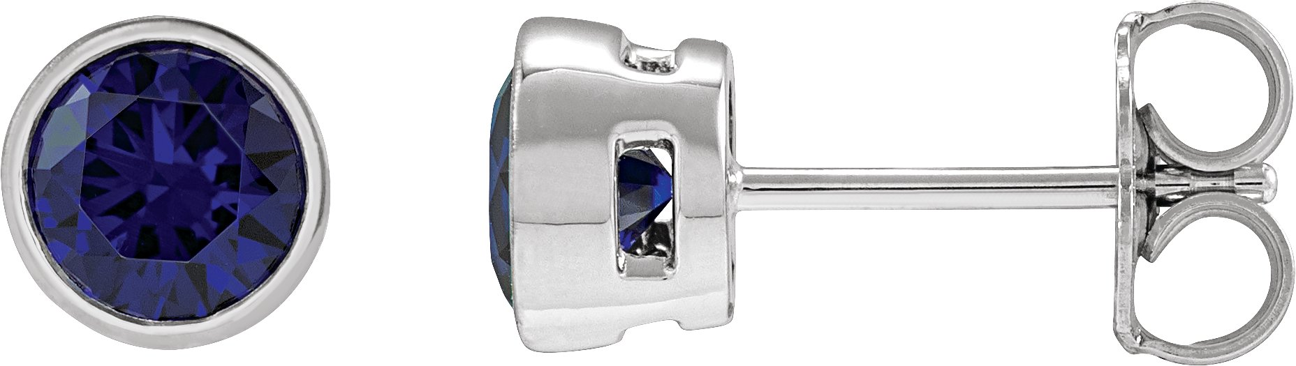 Lightweight Bezel-Set Stud Earrings