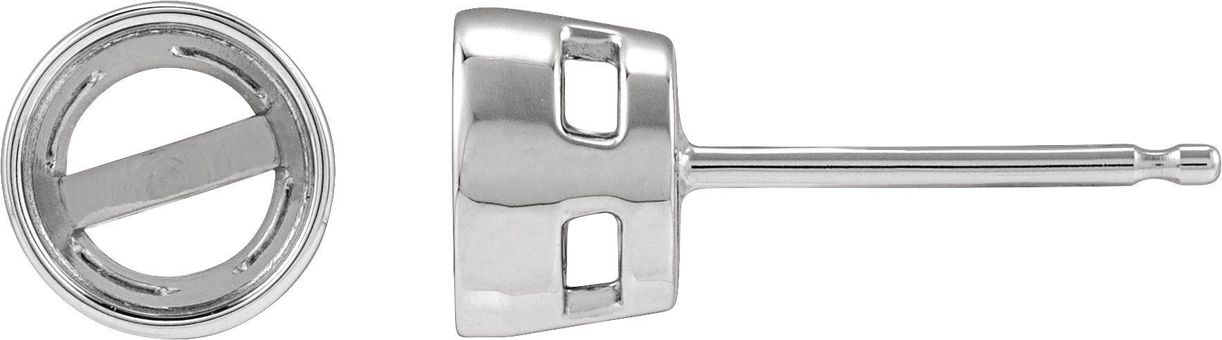 Lightweight Bezel-Set Stud Earrings