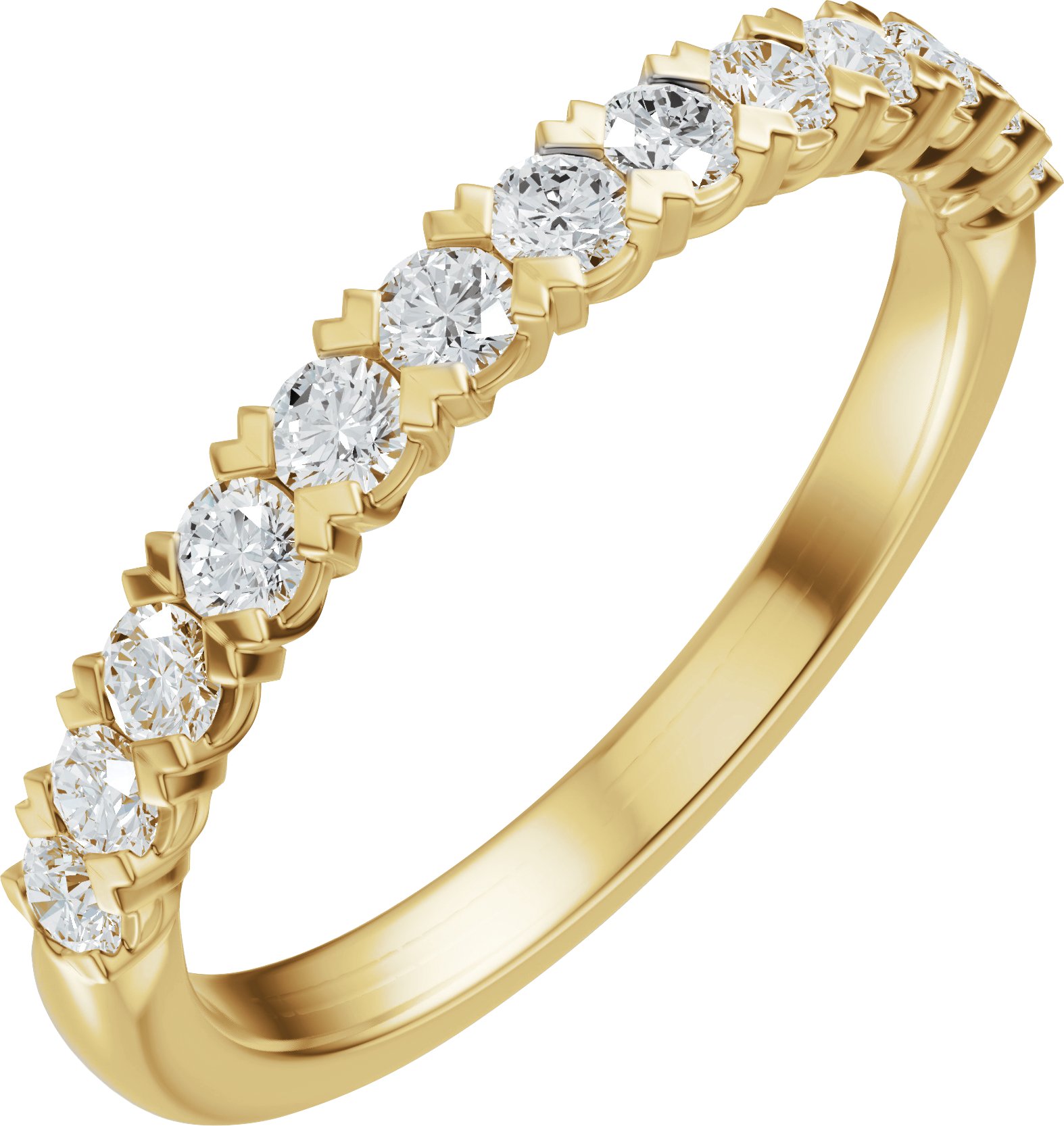 1/2 CTW Natural Diamond Low Profile Anniversary Band – 14K Yellow Gold