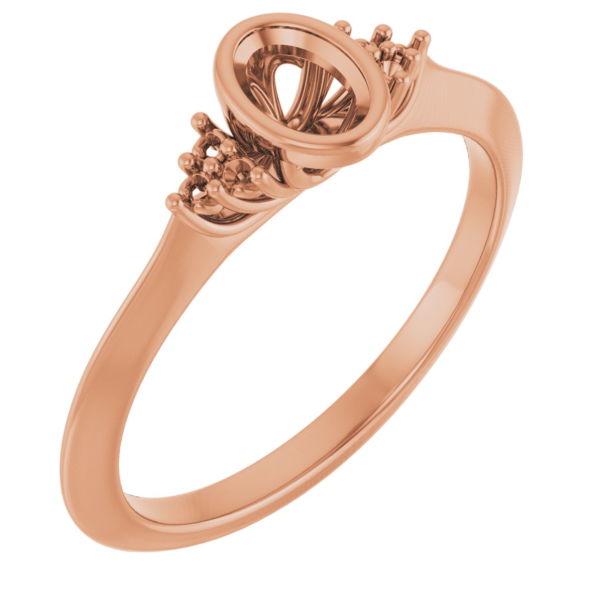 Bezel-Set Accented Engagement Ring
