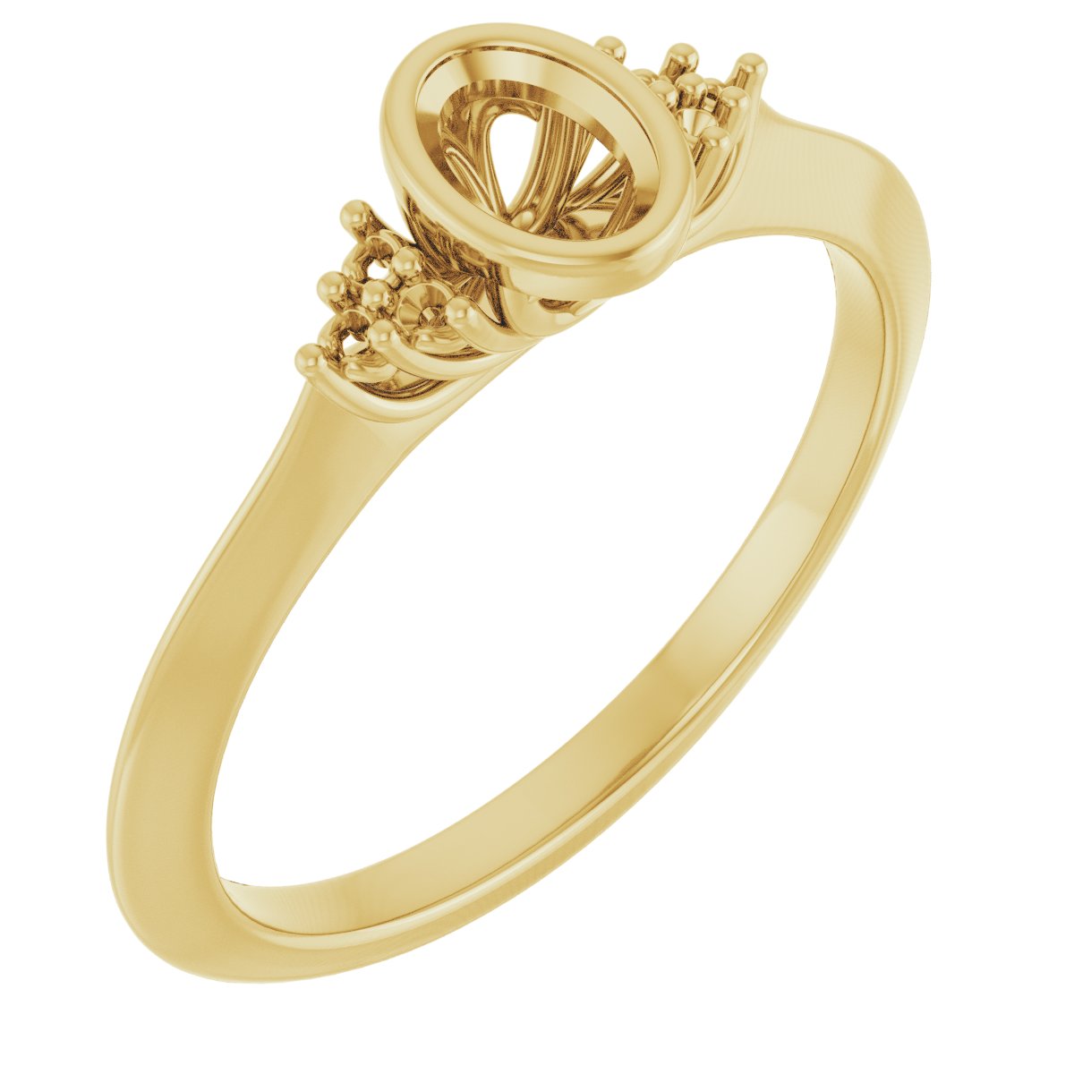 Bezel-Set Accented Engagement Ring