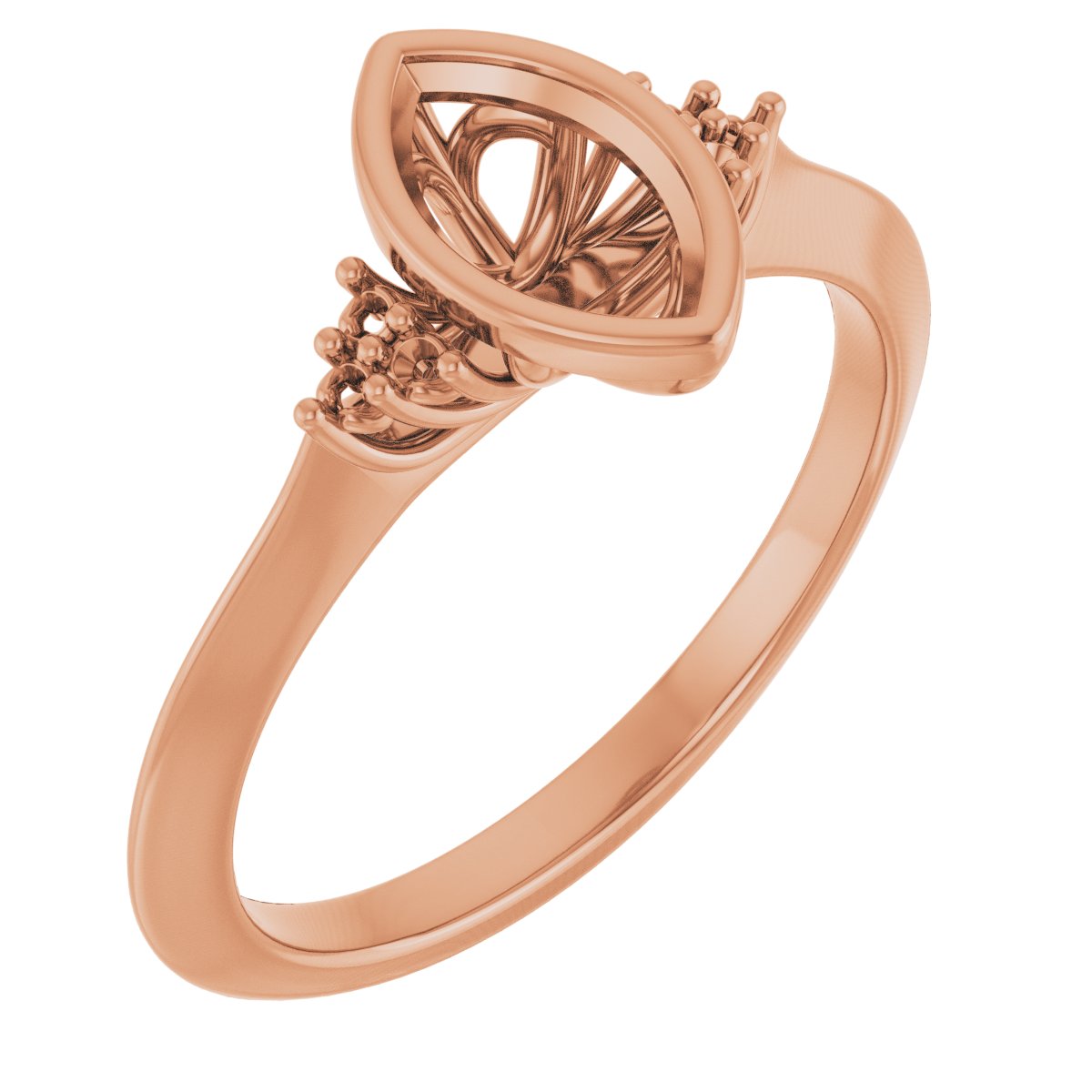 Bezel-Set Accented Engagement Ring