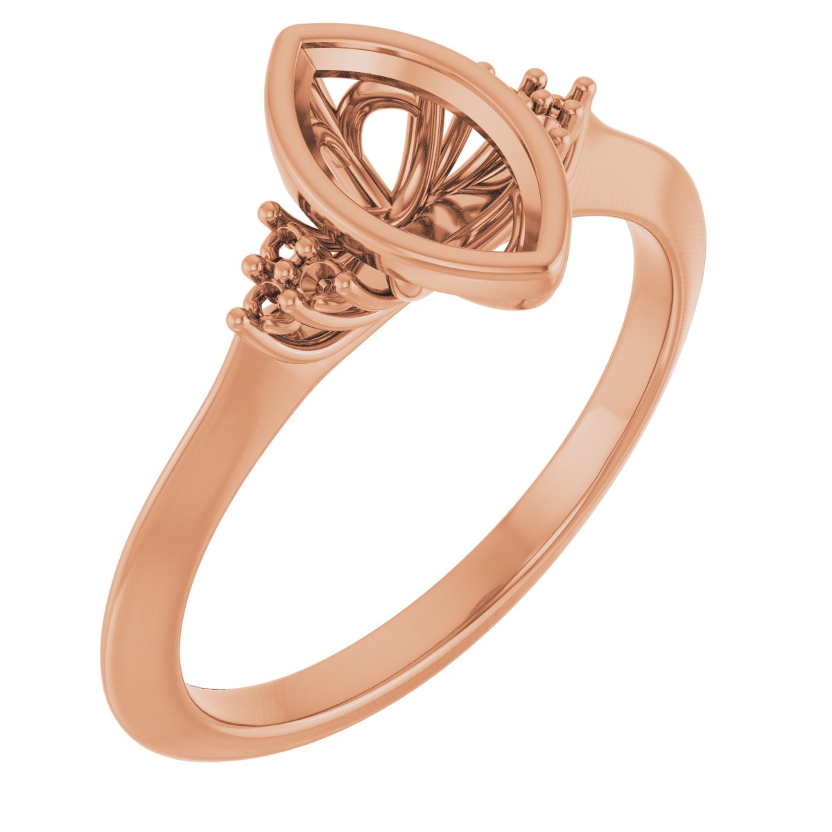 Bezel-Set Accented Engagement Ring