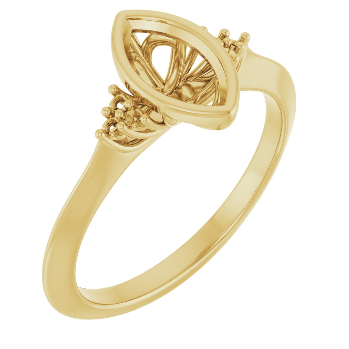 Bezel-Set Accented Engagement Ring