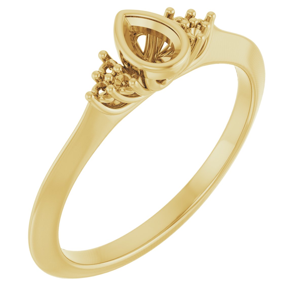 Bezel-Set Accented Engagement Ring