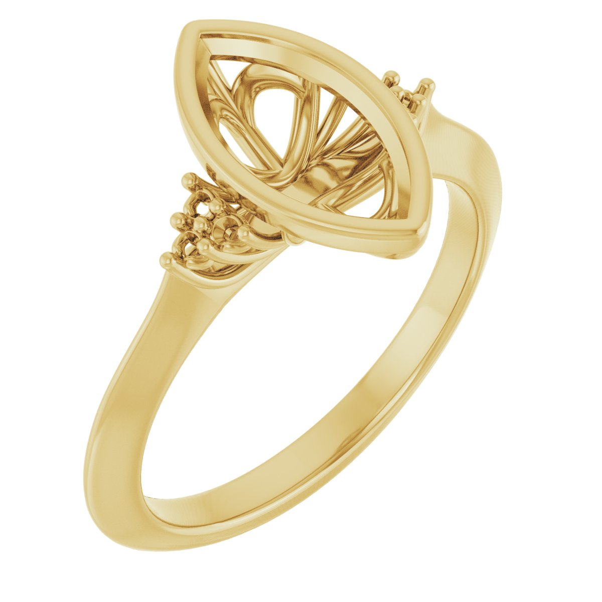 Bezel-Set Accented Engagement Ring