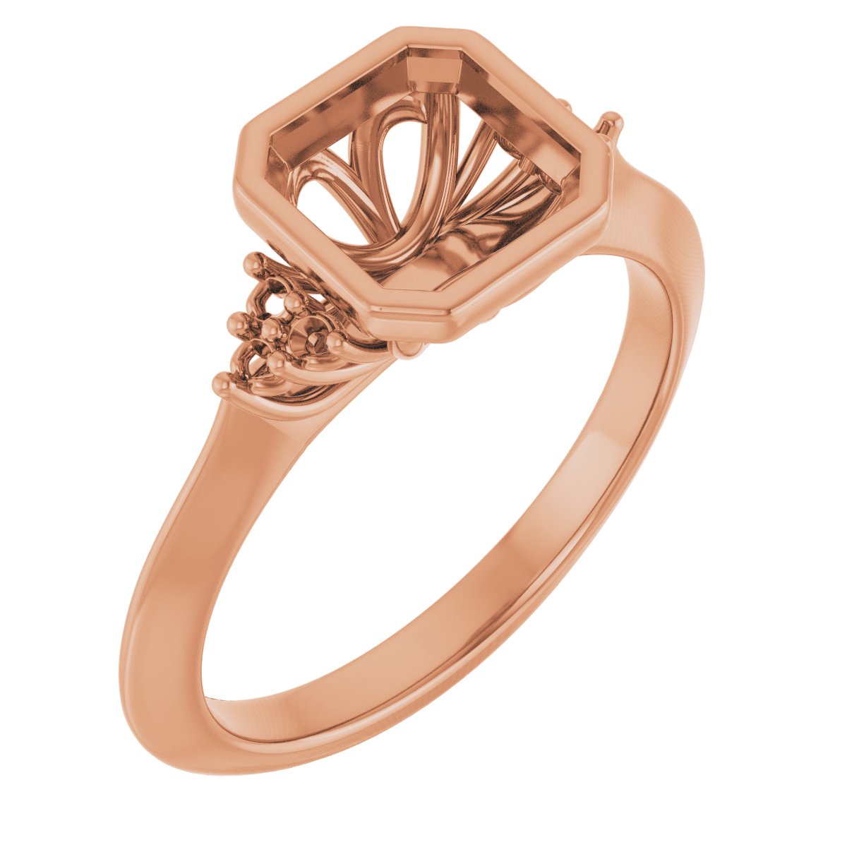Bezel-Set Accented Engagement Ring