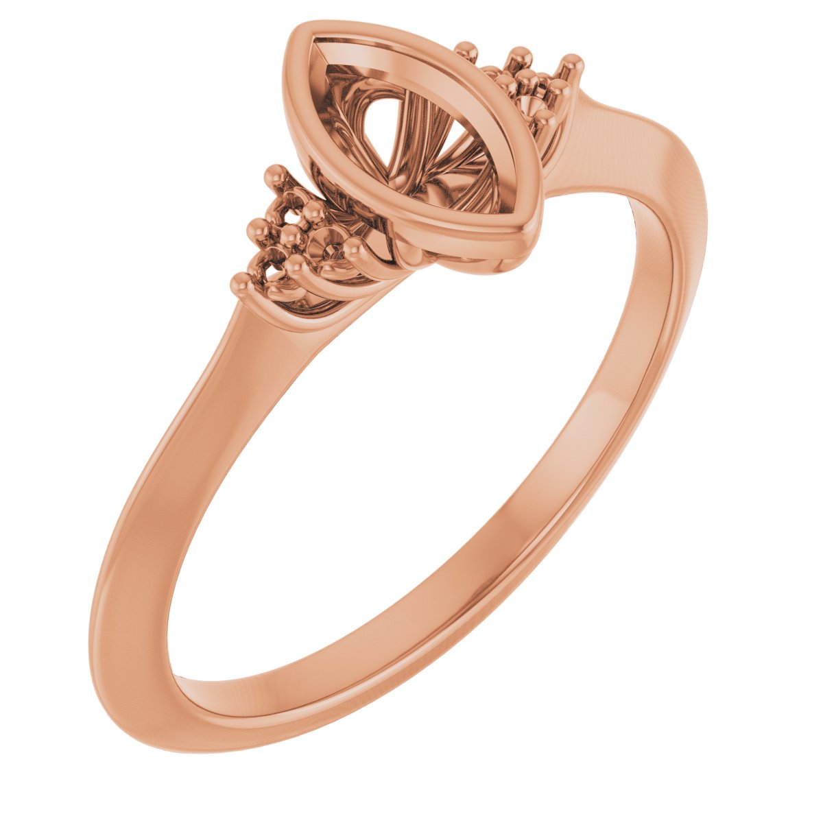 Bezel-Set Accented Engagement Ring