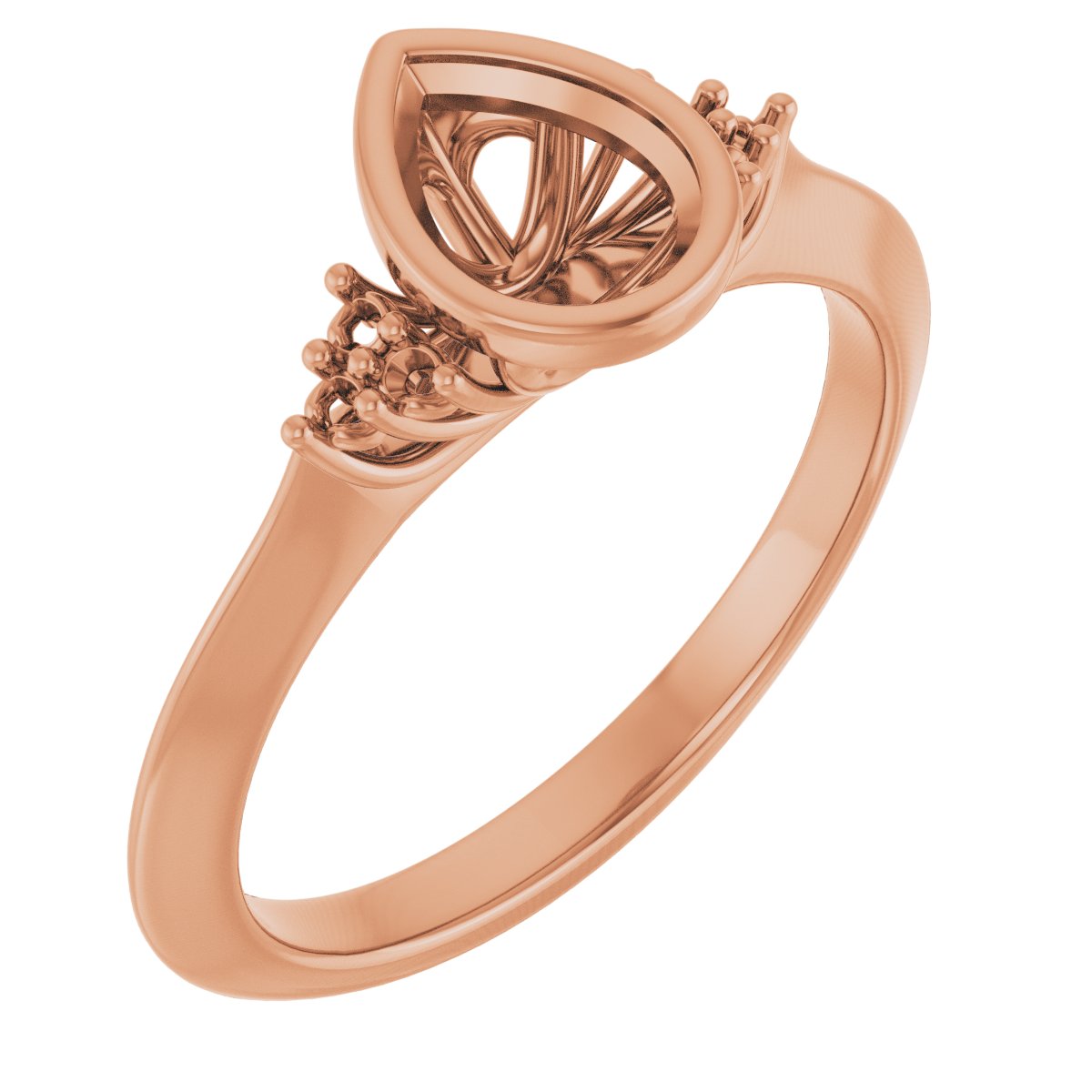 Bezel-Set Accented Engagement Ring