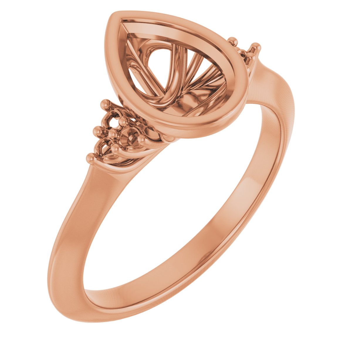Bezel-Set Accented Engagement Ring