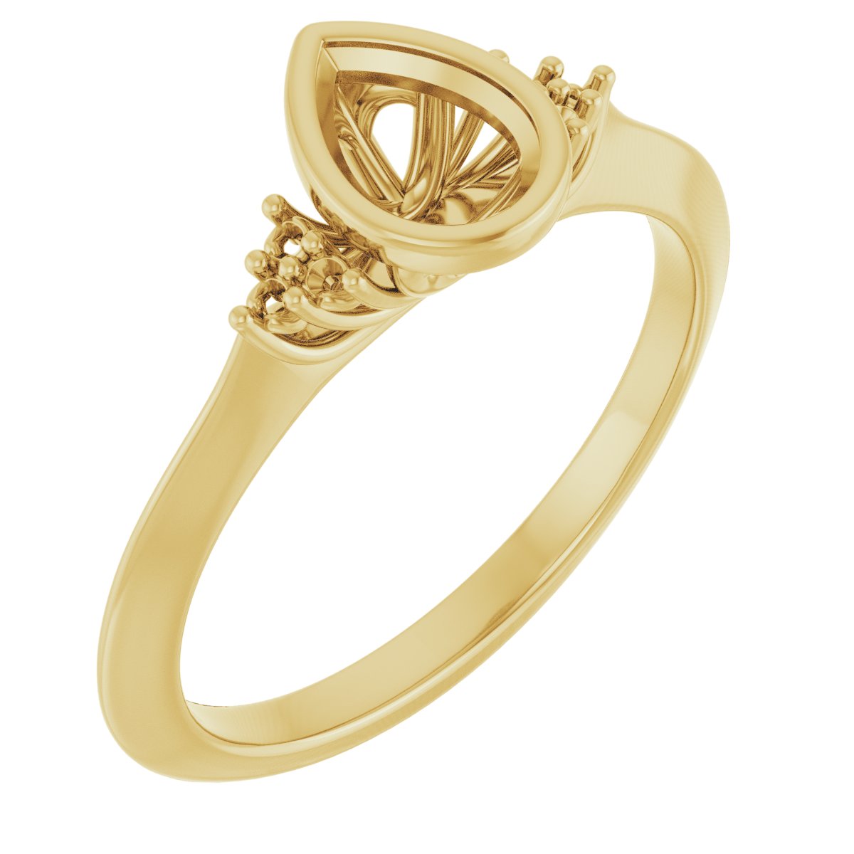 Bezel-Set Accented Engagement Ring