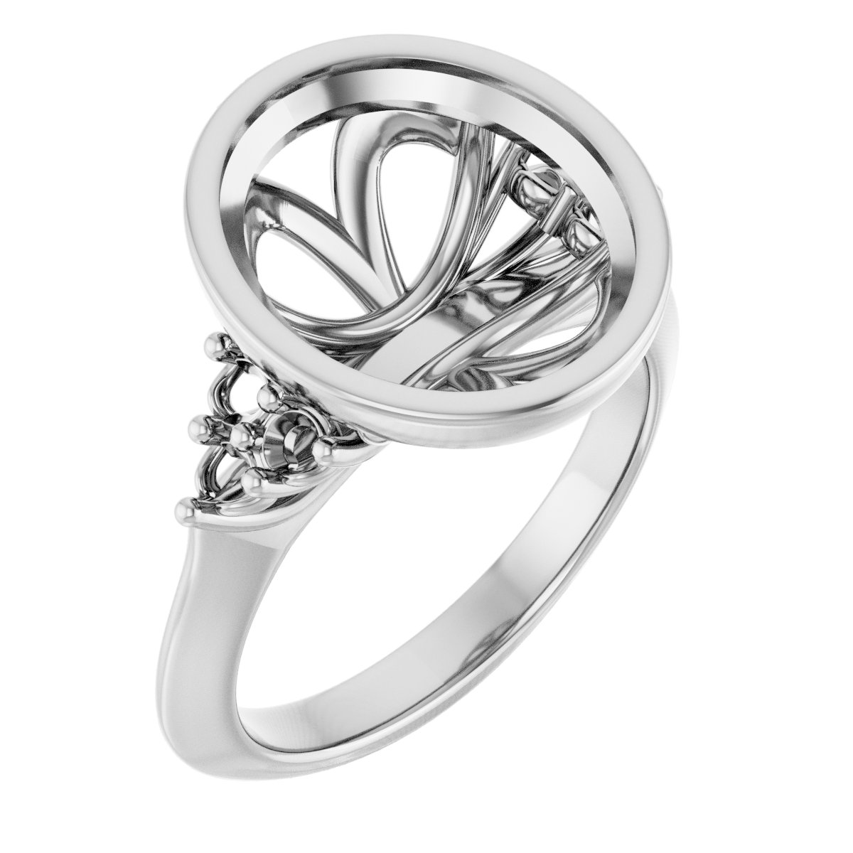 Bezel-Set Accented Engagement Ring