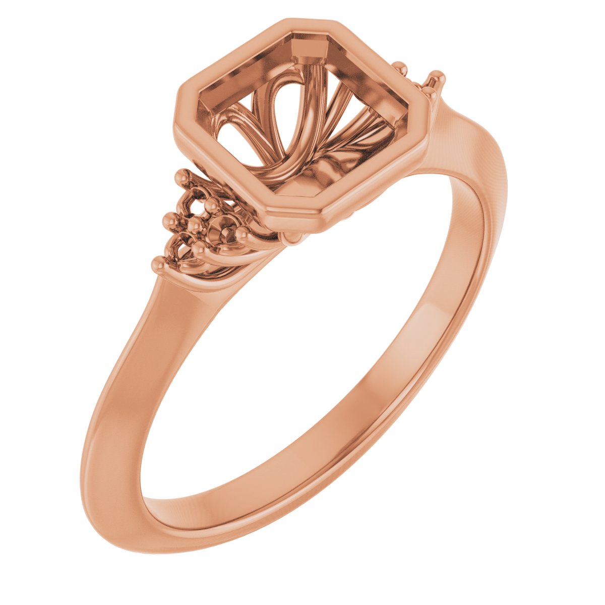 Bezel-Set Accented Engagement Ring