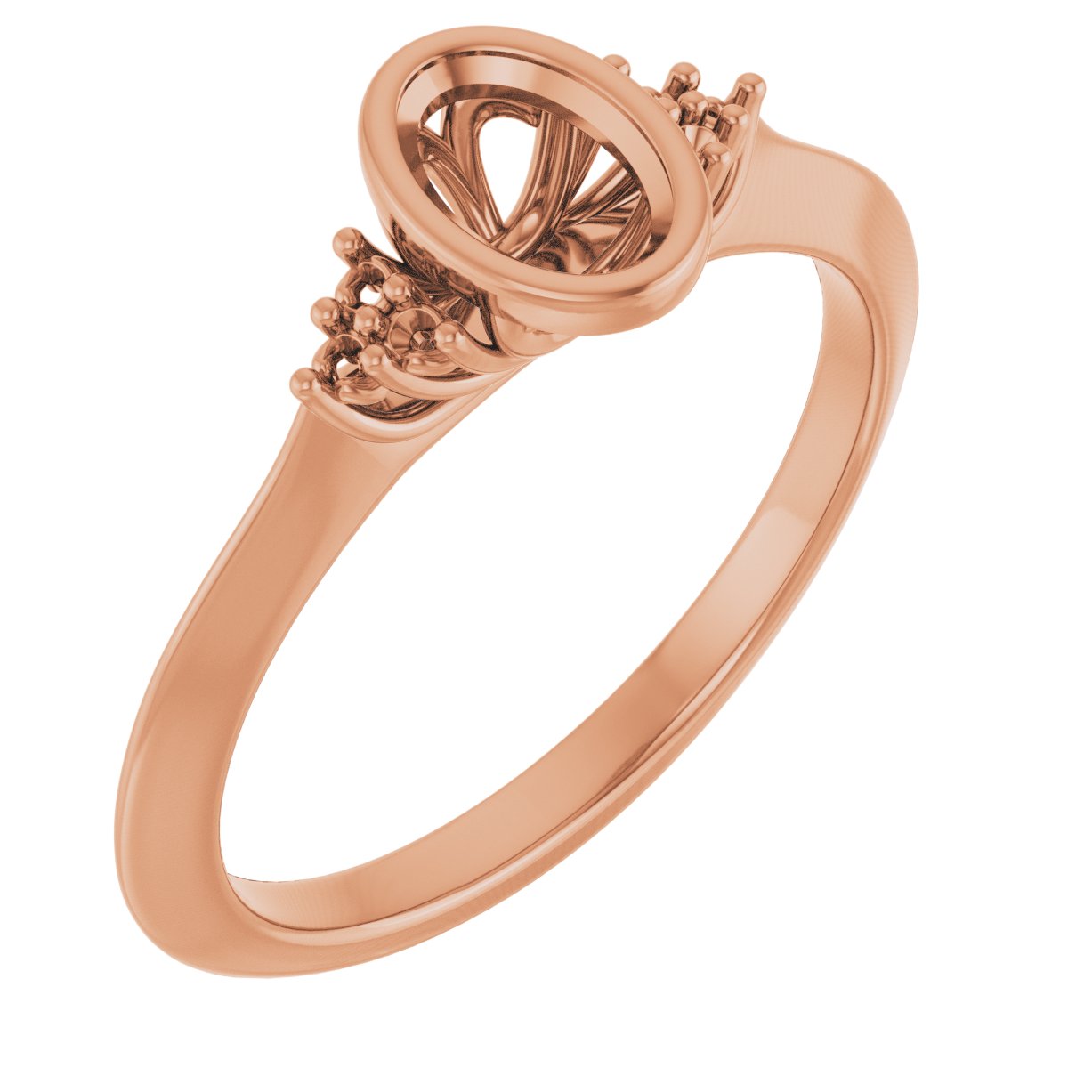 Bezel-Set Accented Engagement Ring