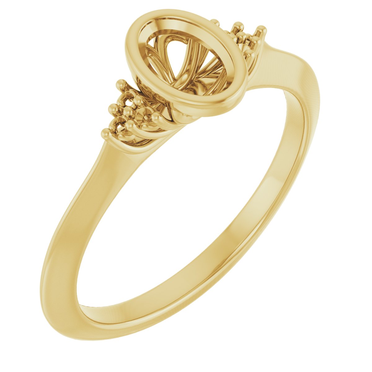 Bezel-Set Accented Engagement Ring