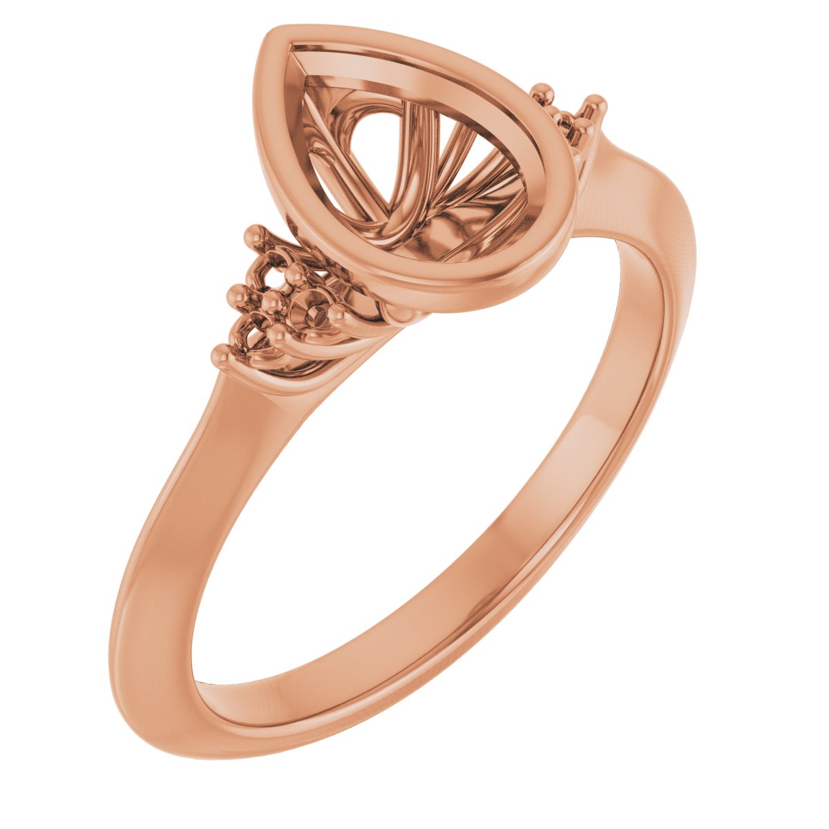 Bezel-Set Accented Engagement Ring