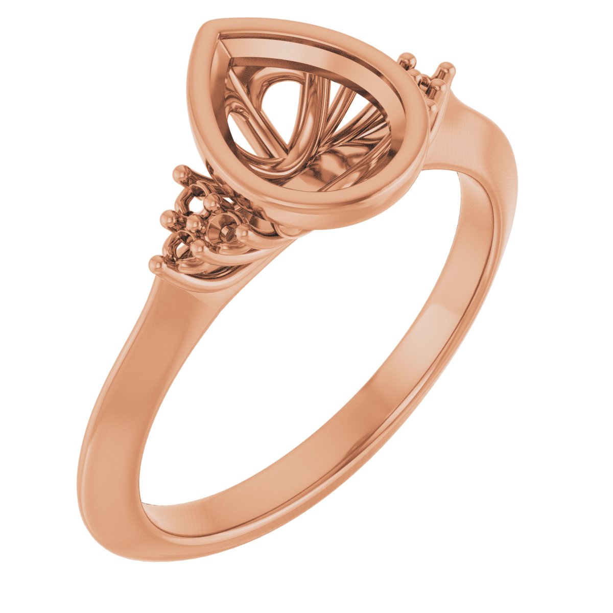 Bezel-Set Accented Engagement Ring