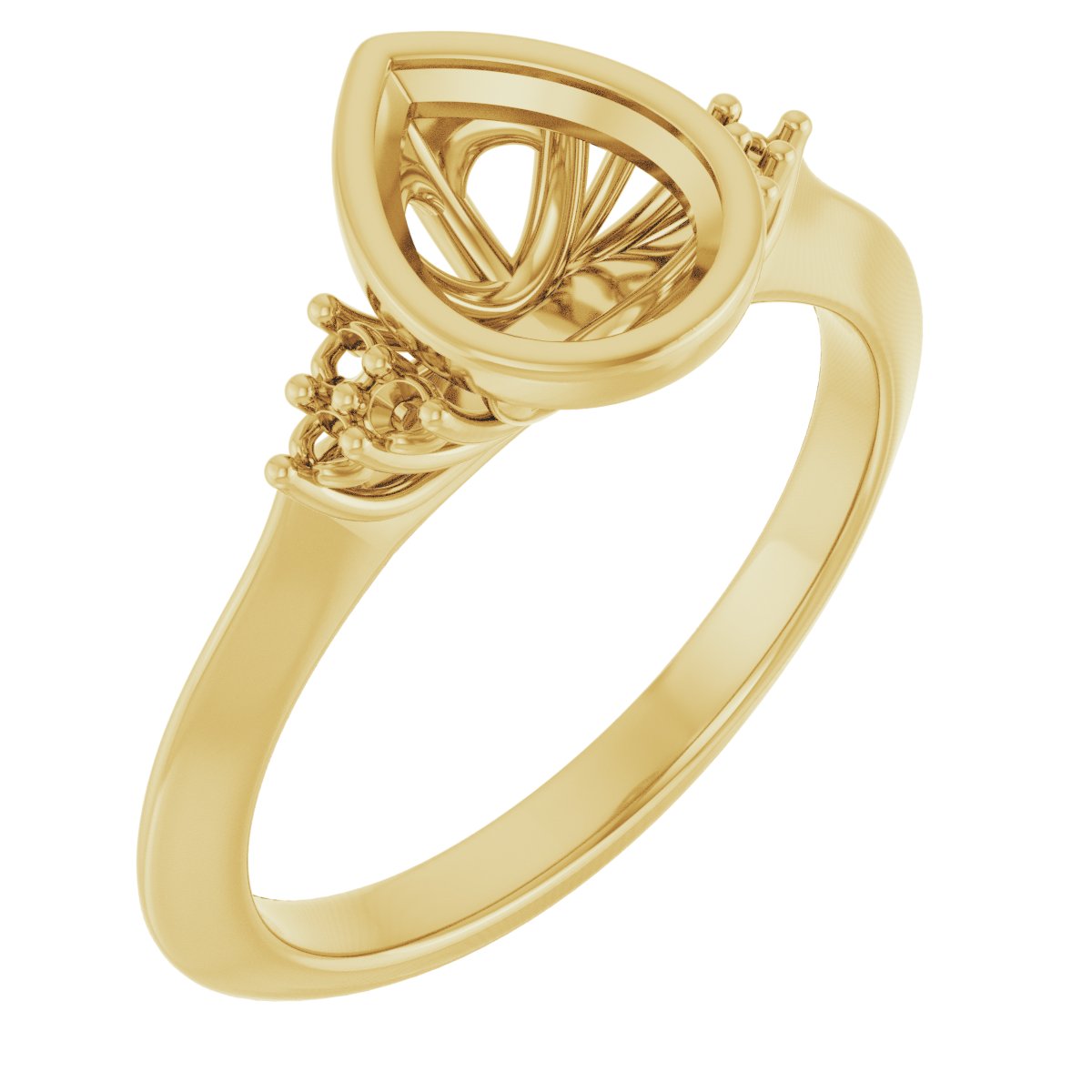 Bezel-Set Accented Engagement Ring