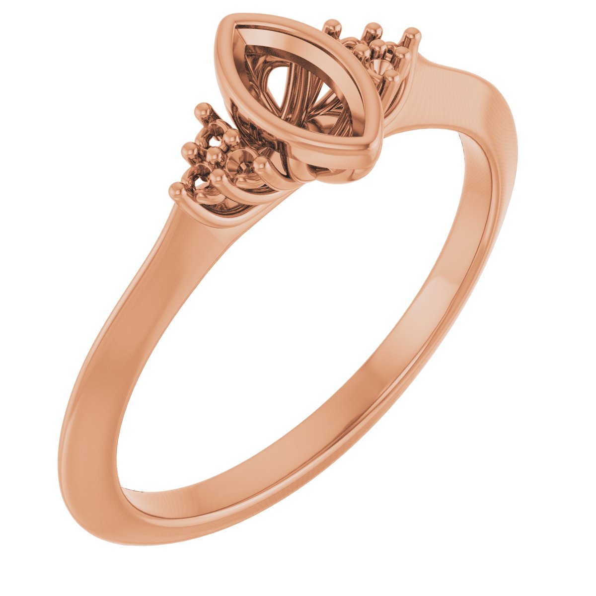 Bezel-Set Accented Engagement Ring