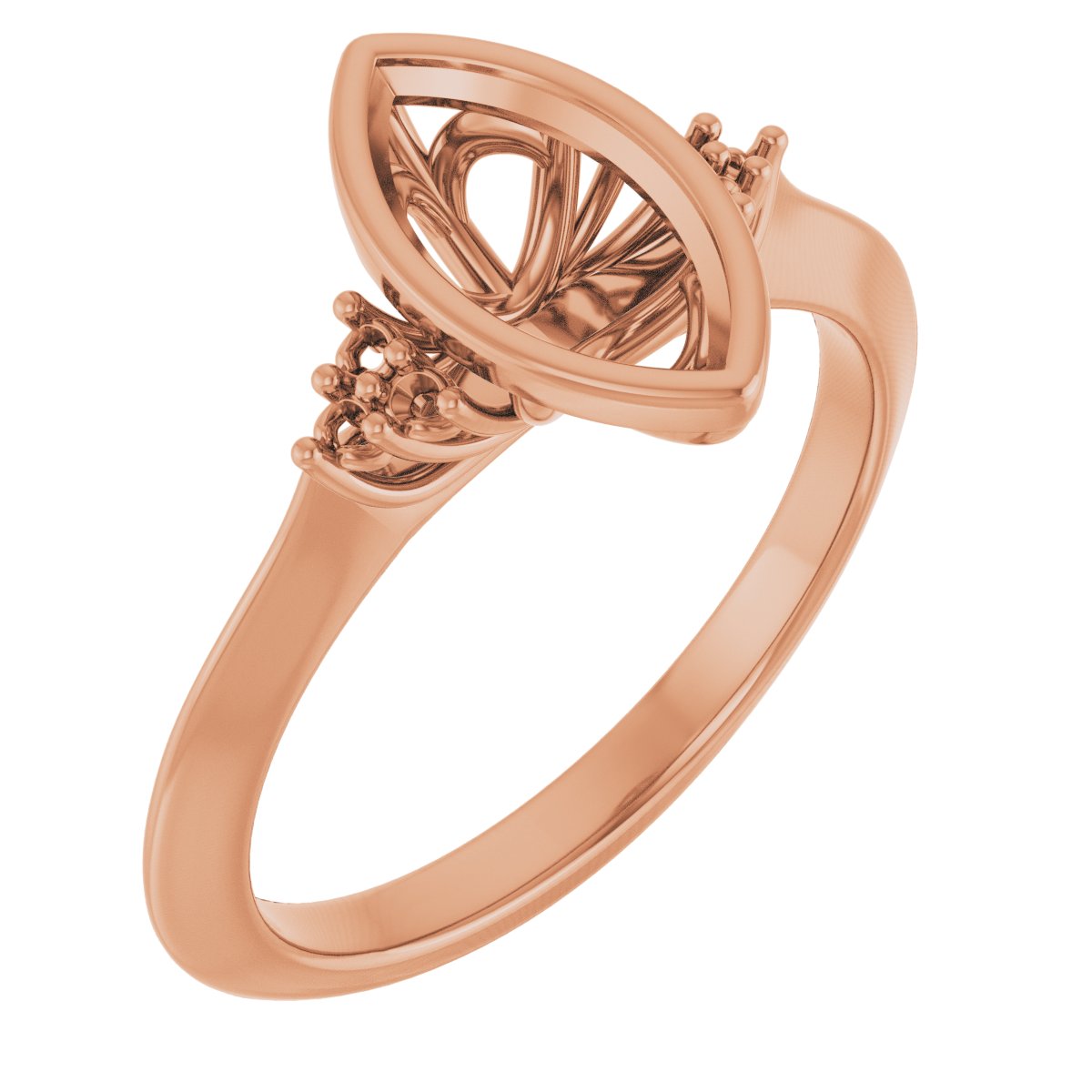 Bezel-Set Accented Engagement Ring