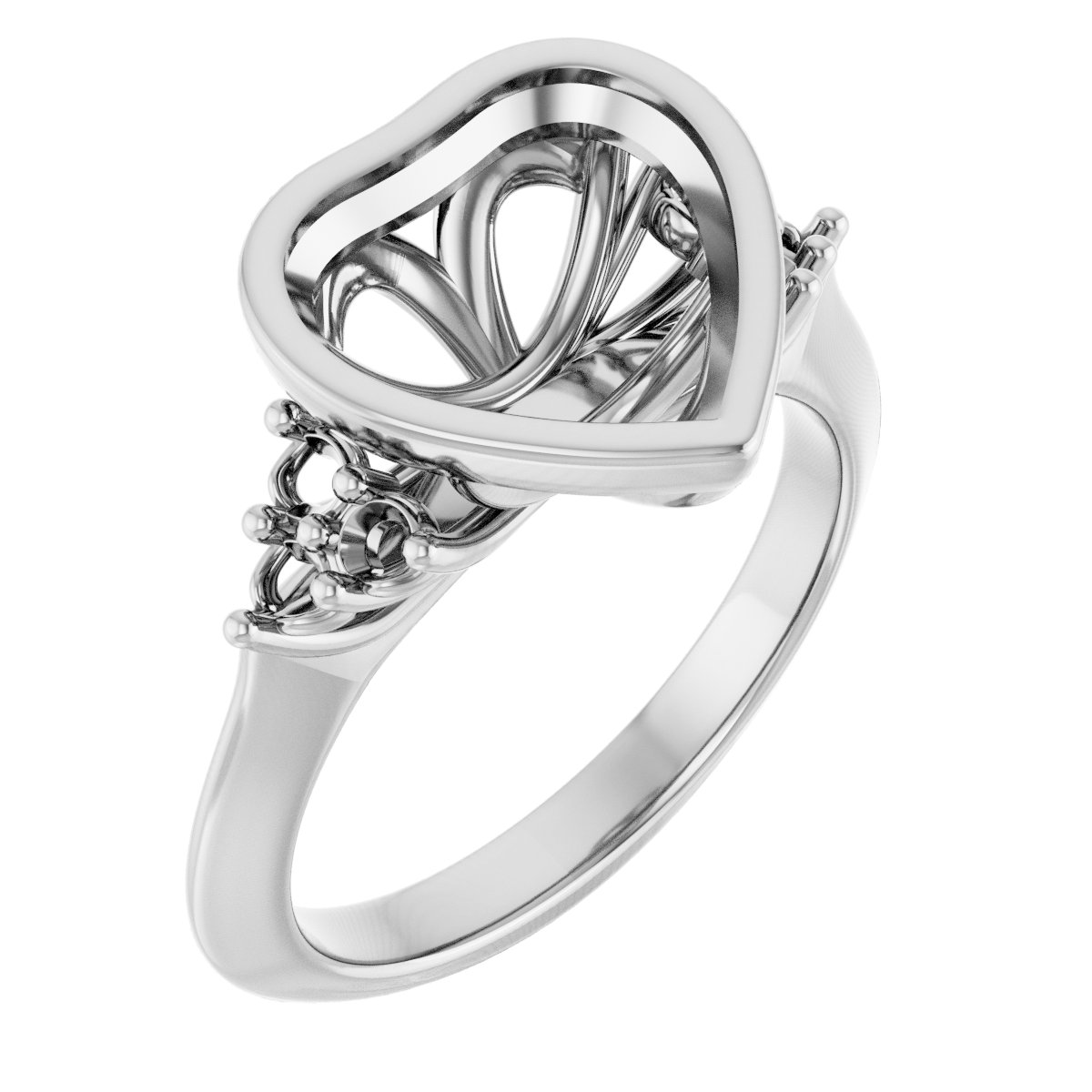 Bezel-Set Accented Engagement Ring