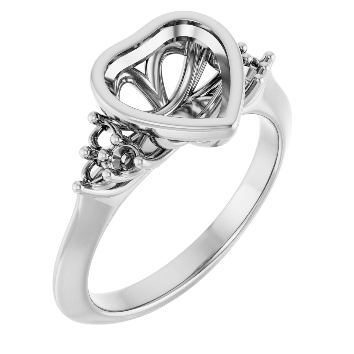 Bezel-Set Accented Engagement Ring