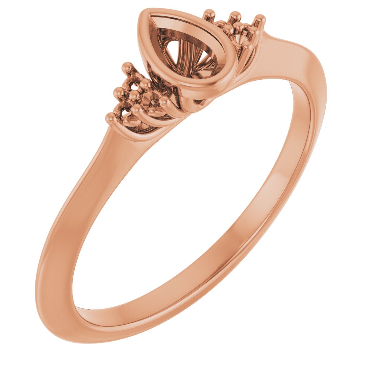 Bezel-Set Accented Engagement Ring
