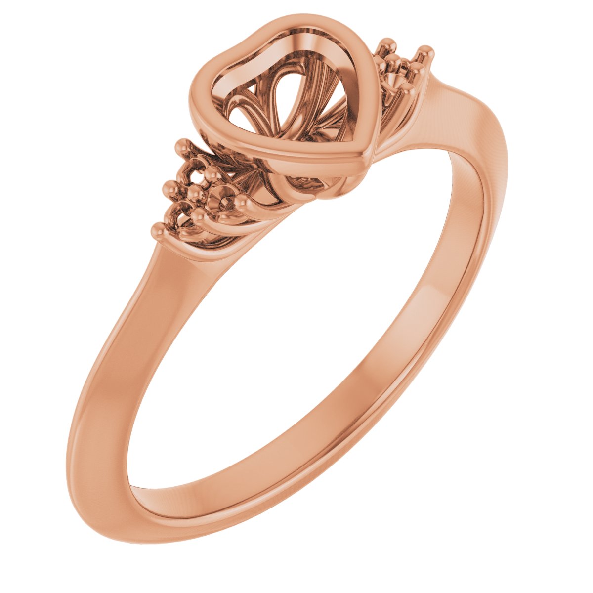 Bezel-Set Accented Engagement Ring