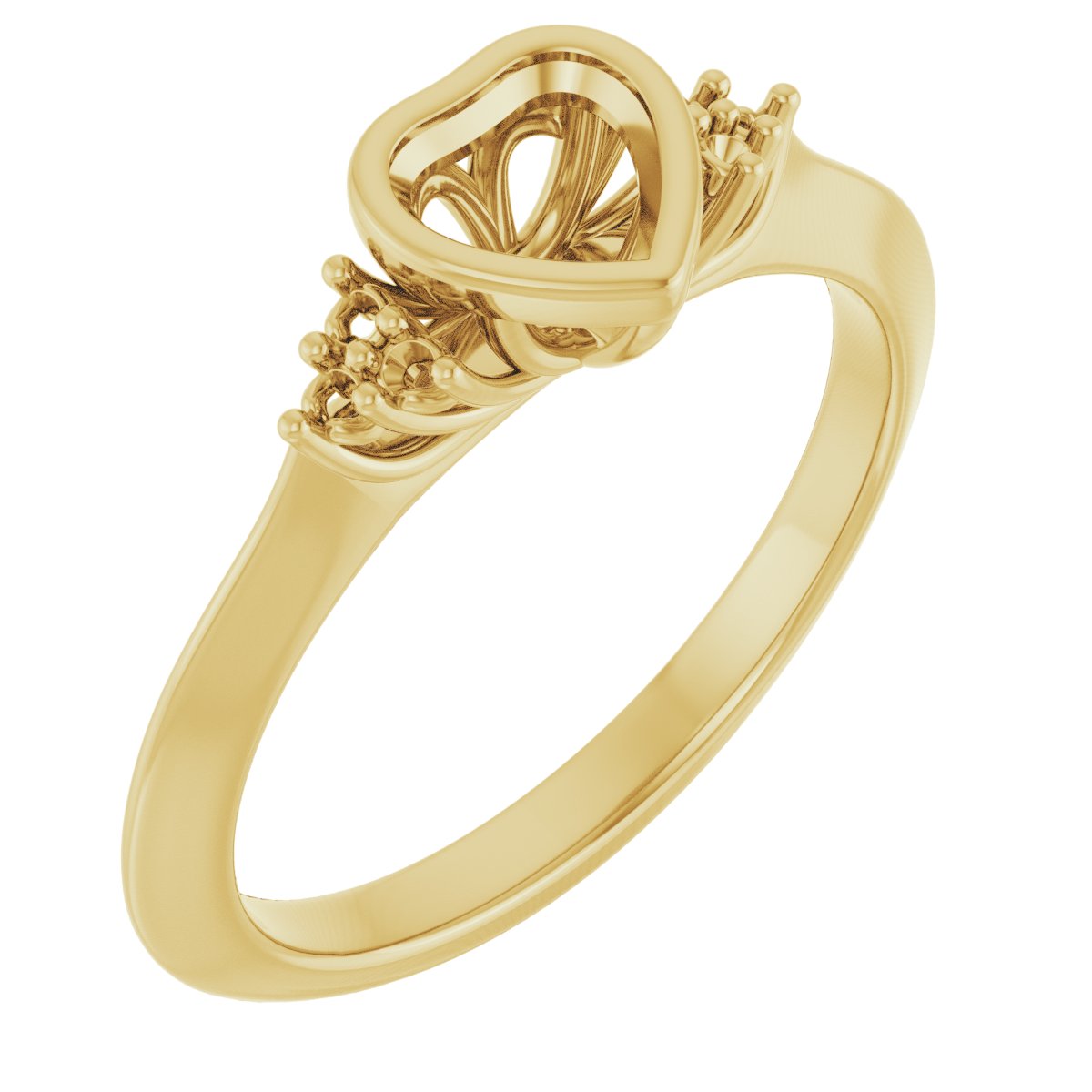 Bezel-Set Accented Engagement Ring