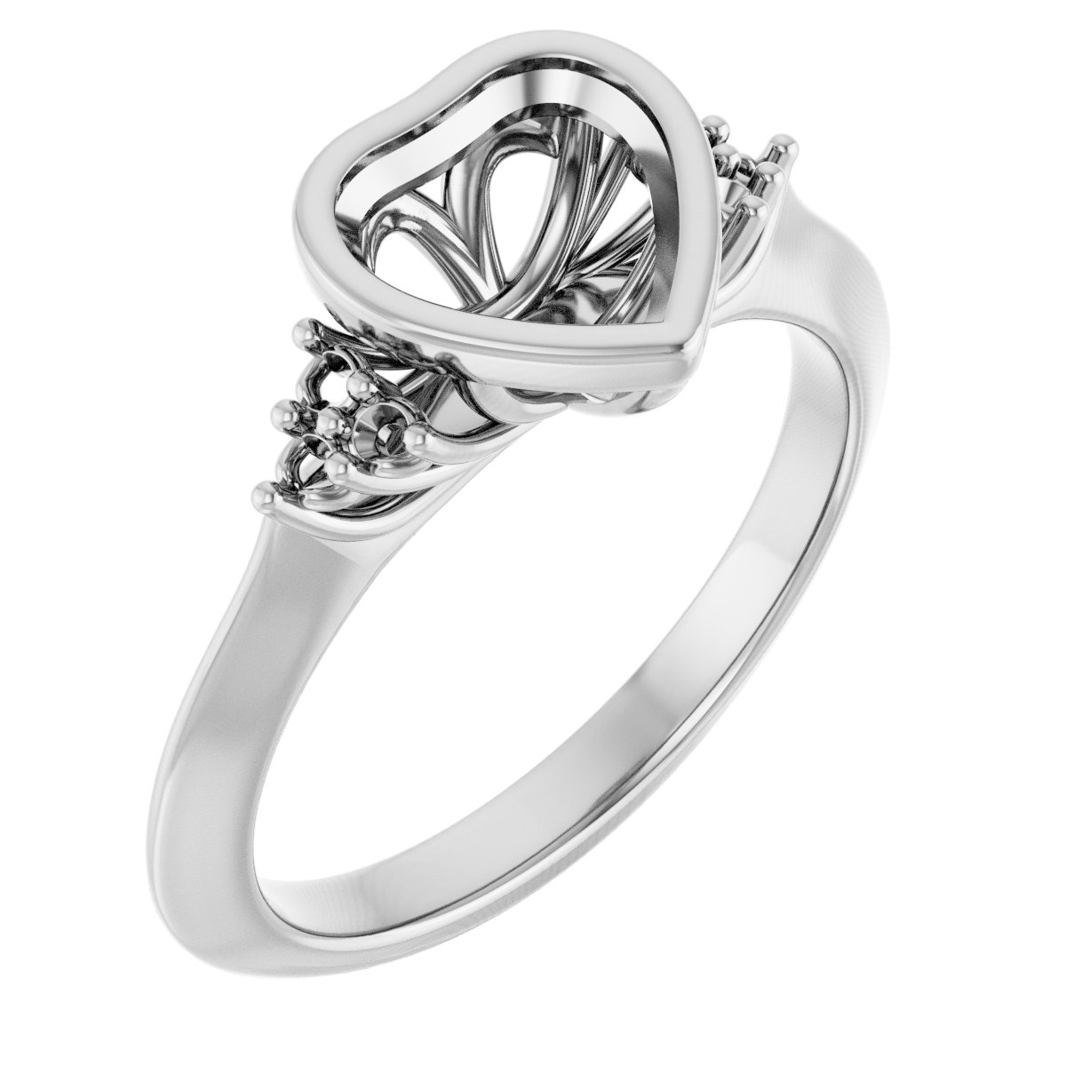 Bezel-Set Accented Engagement Ring