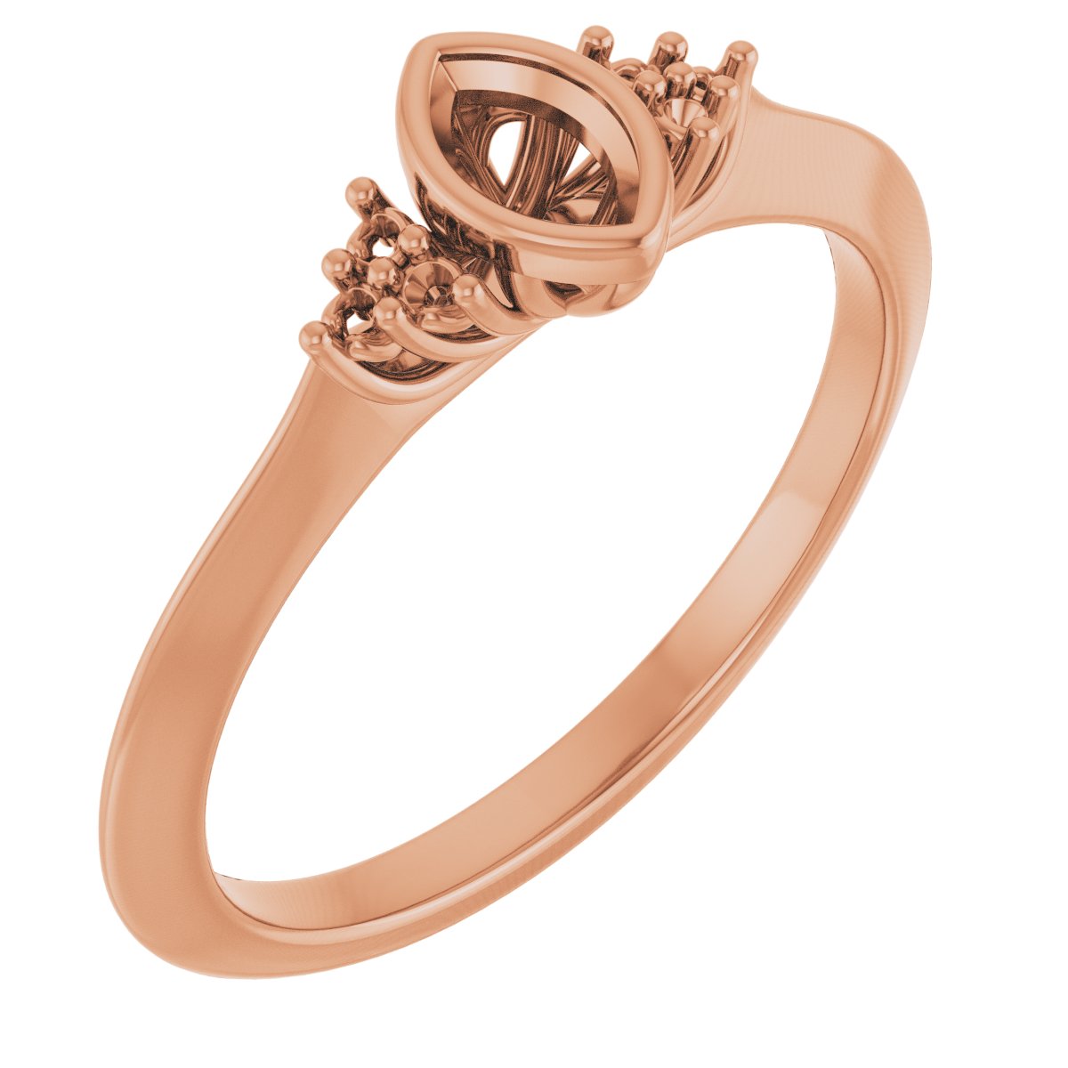Bezel-Set Accented Engagement Ring