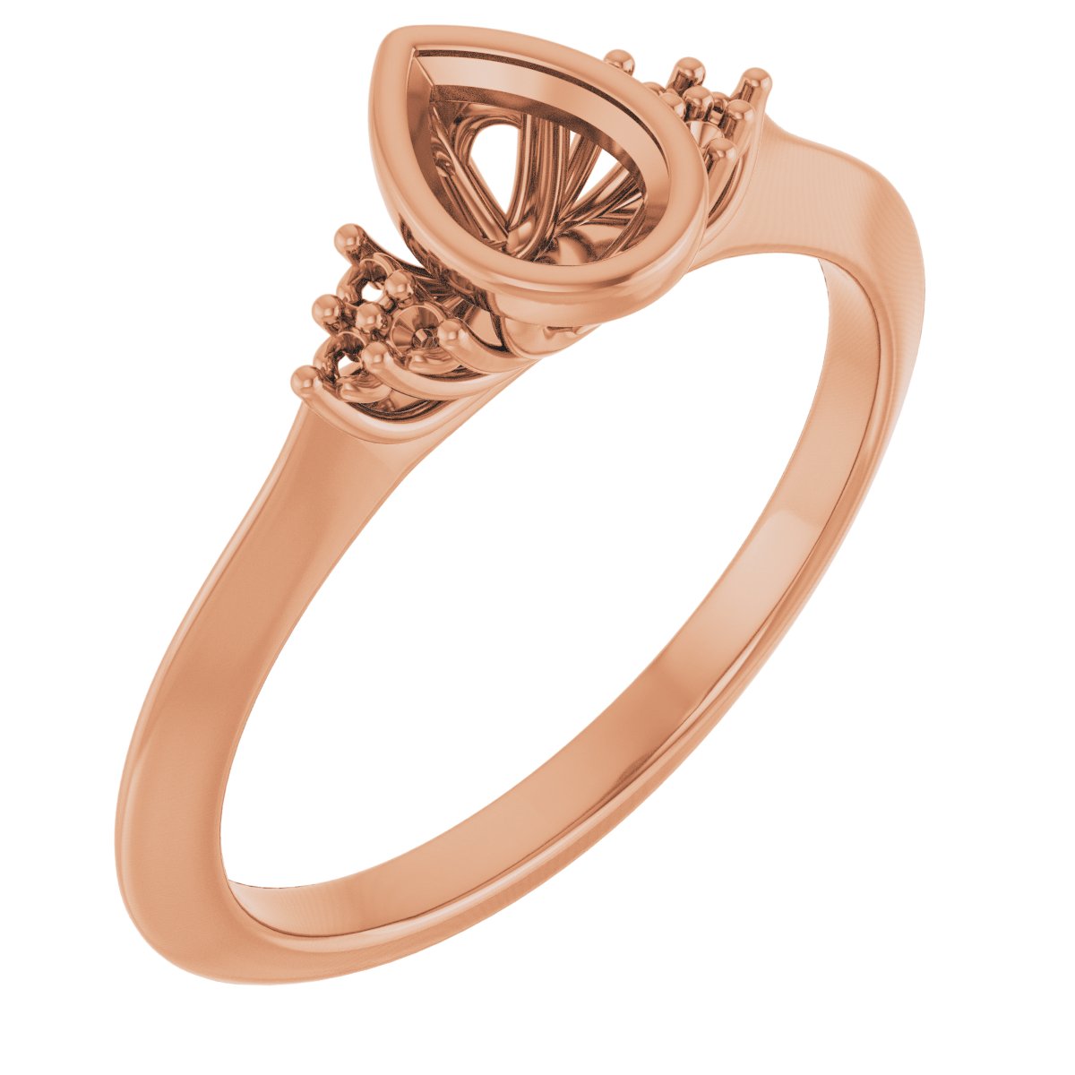 Bezel-Set Accented Engagement Ring