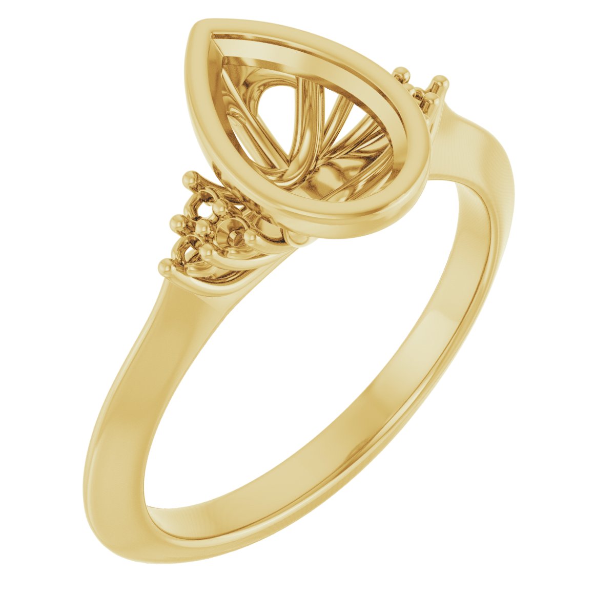 Bezel-Set Accented Engagement Ring