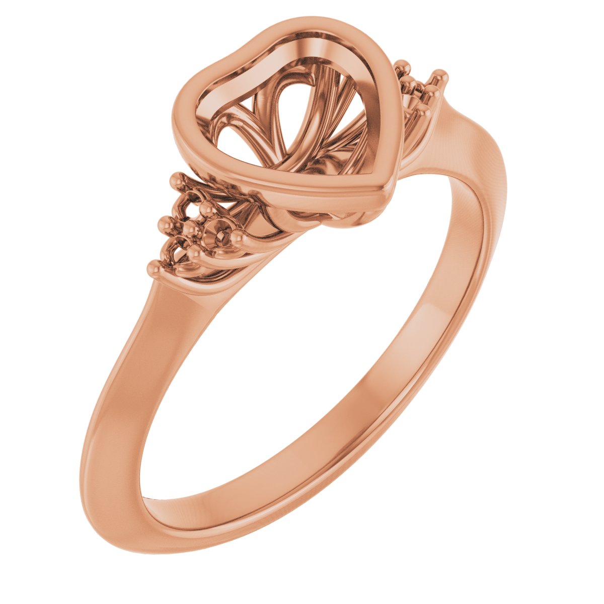 Bezel-Set Accented Engagement Ring