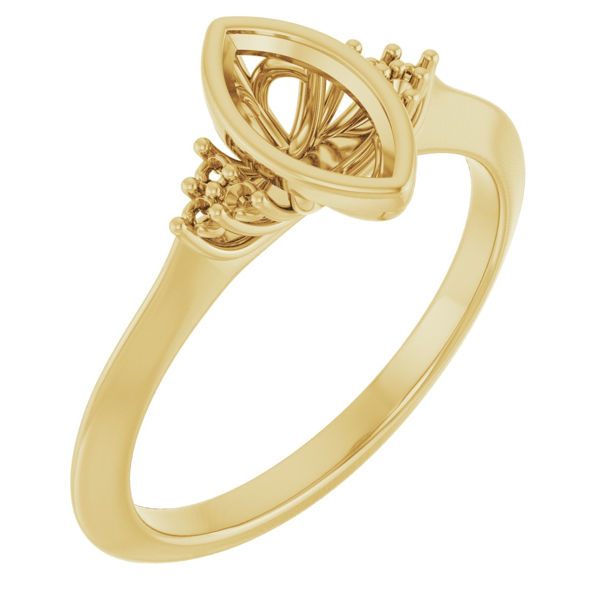 Bezel-Set Accented Engagement Ring
