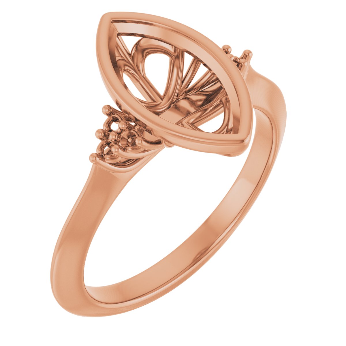 Bezel-Set Accented Engagement Ring