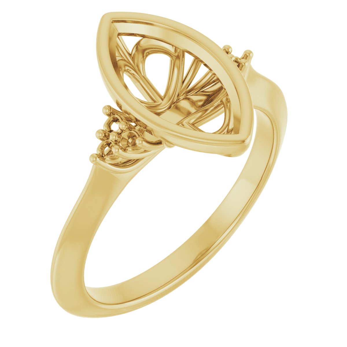 Bezel-Set Accented Engagement Ring