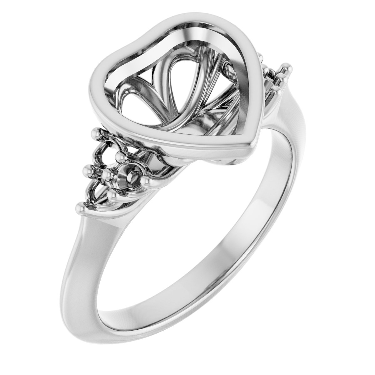 Bezel-Set Accented Engagement Ring