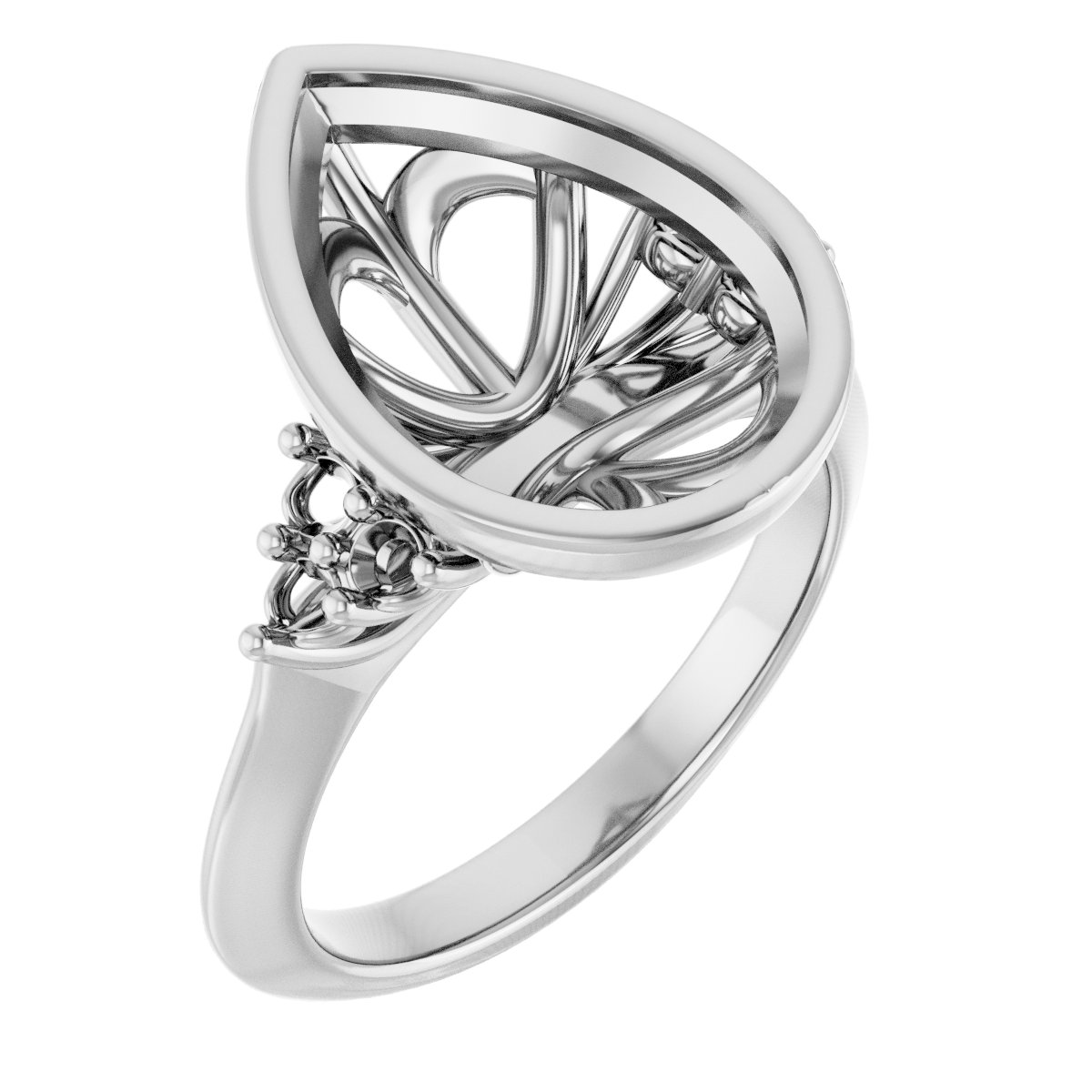 Bezel-Set Accented Engagement Ring