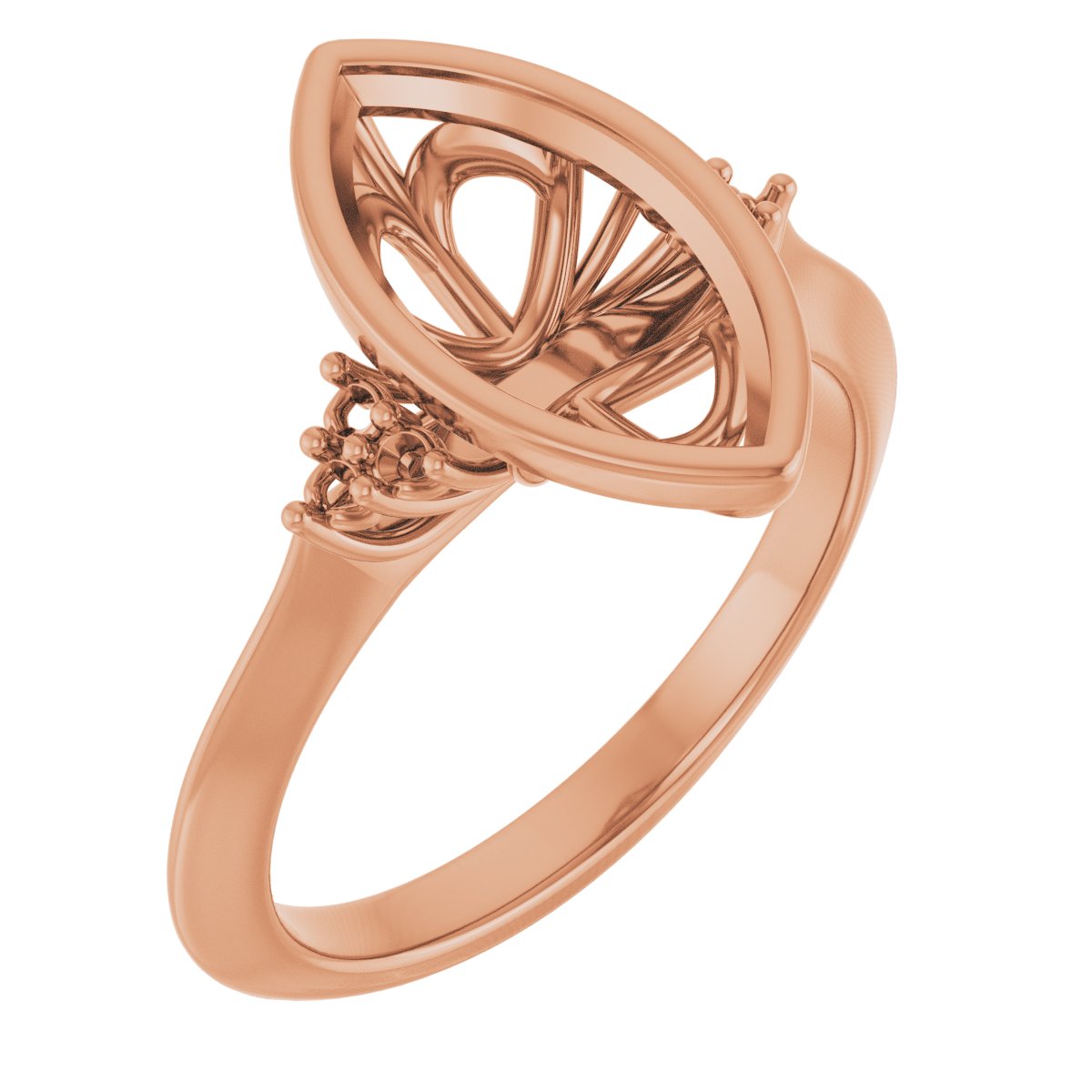 Bezel-Set Accented Engagement Ring