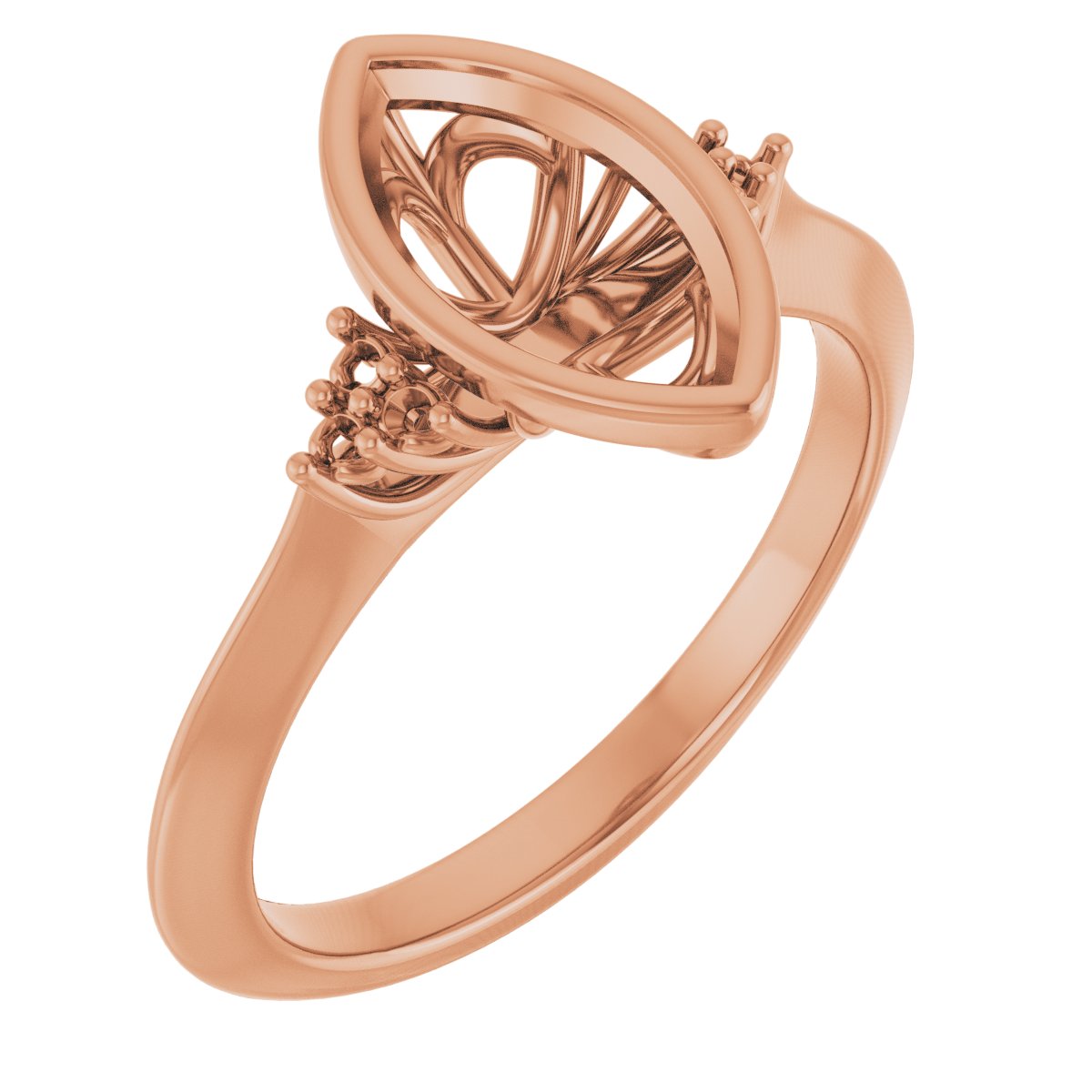 Bezel-Set Accented Engagement Ring