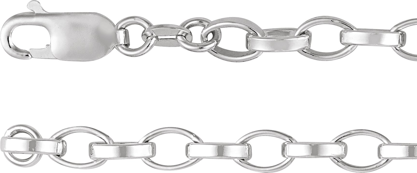 Sterling Silver 5 mm Rolo 7 Chain