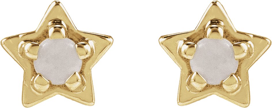 Star Cabochon Earrings